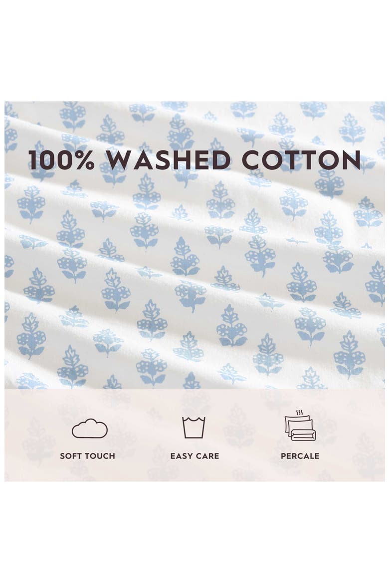 Francesca 4-Piece Cotton Sheet Set, Alternate, color, BLUE