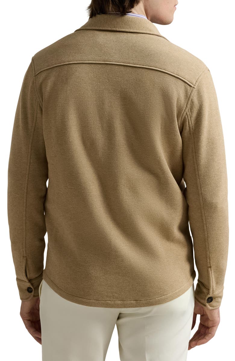 Polo Ralph Lauren Piqué Double Knit Shirt Jacket, Alternate, color, 