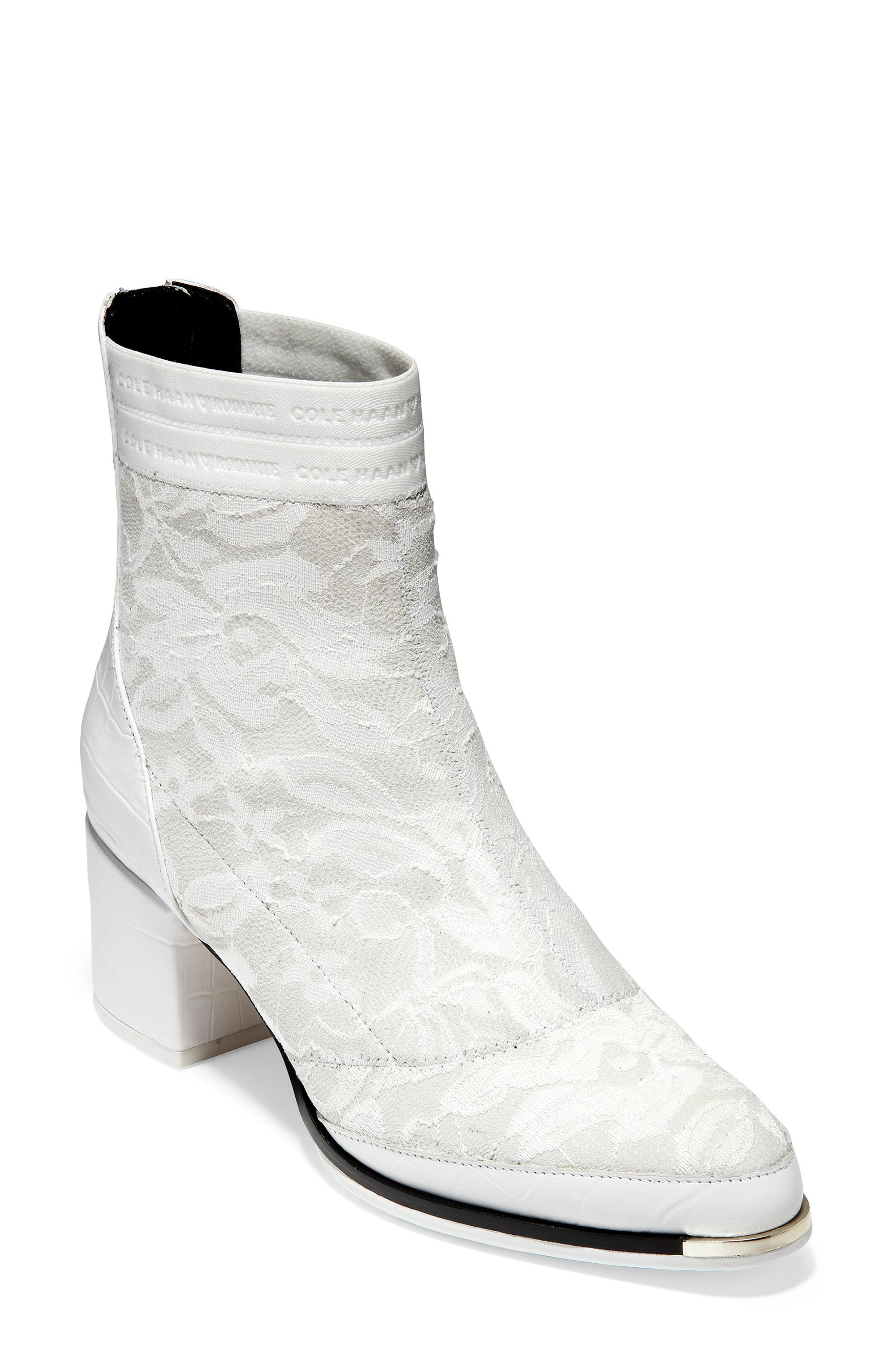 x Rodarte Sport Bootie, Main, color, WHITE CROC PRINT