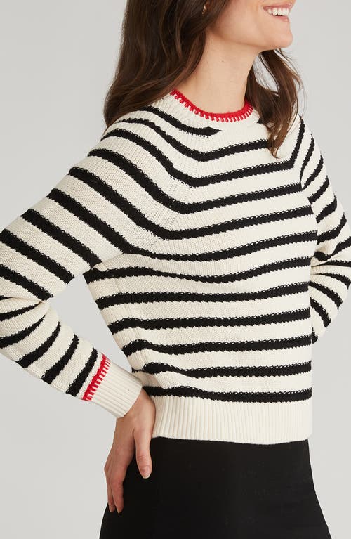 525 Marina Stripe Sweater In Sea Salt Multi