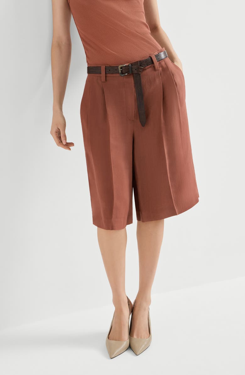 Brunello Cucinelli Sartorial Bermuda shorts, Alternate, color, Orange