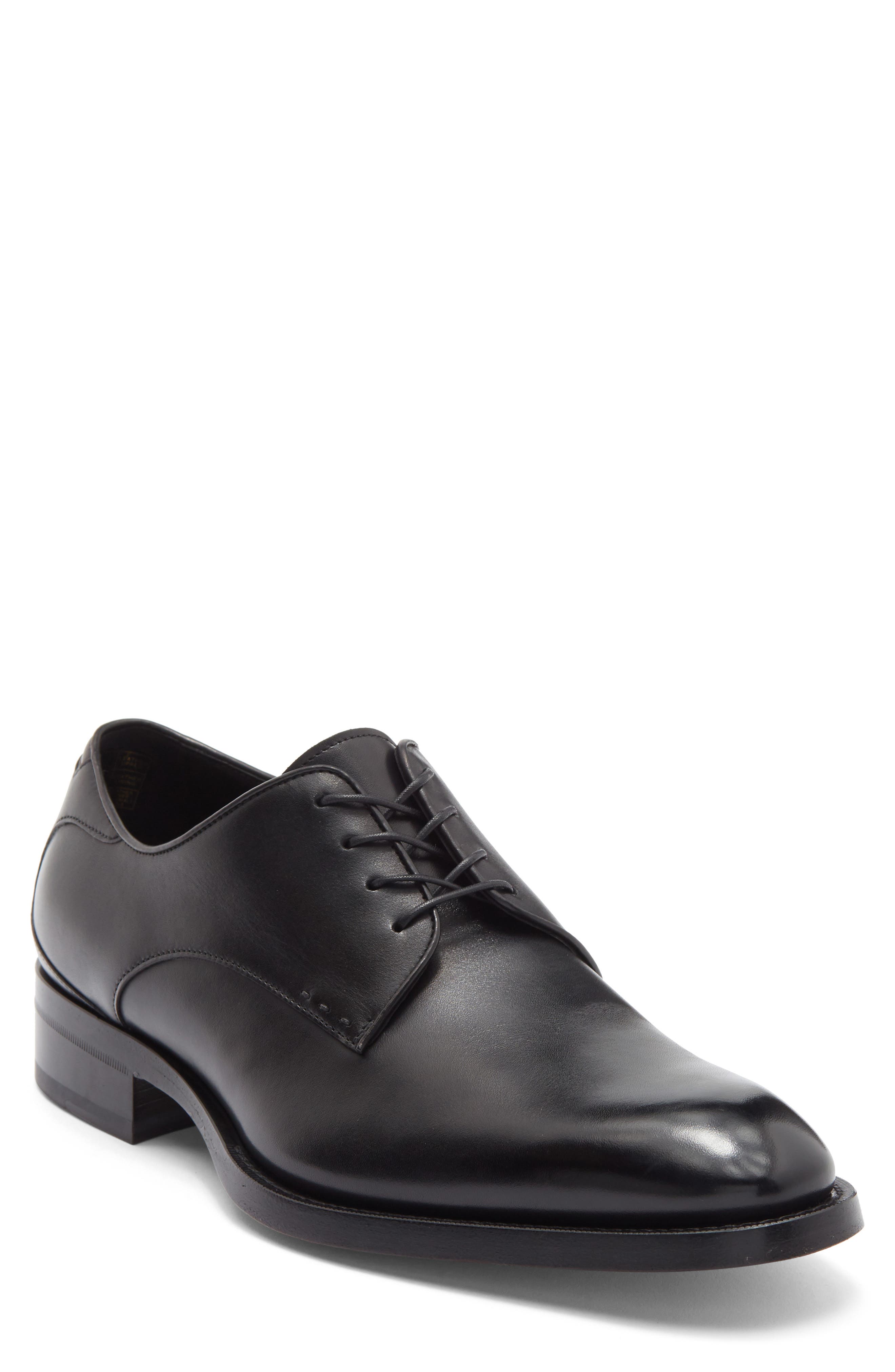BOSS Rill Leather Derby, Main, color, Black
