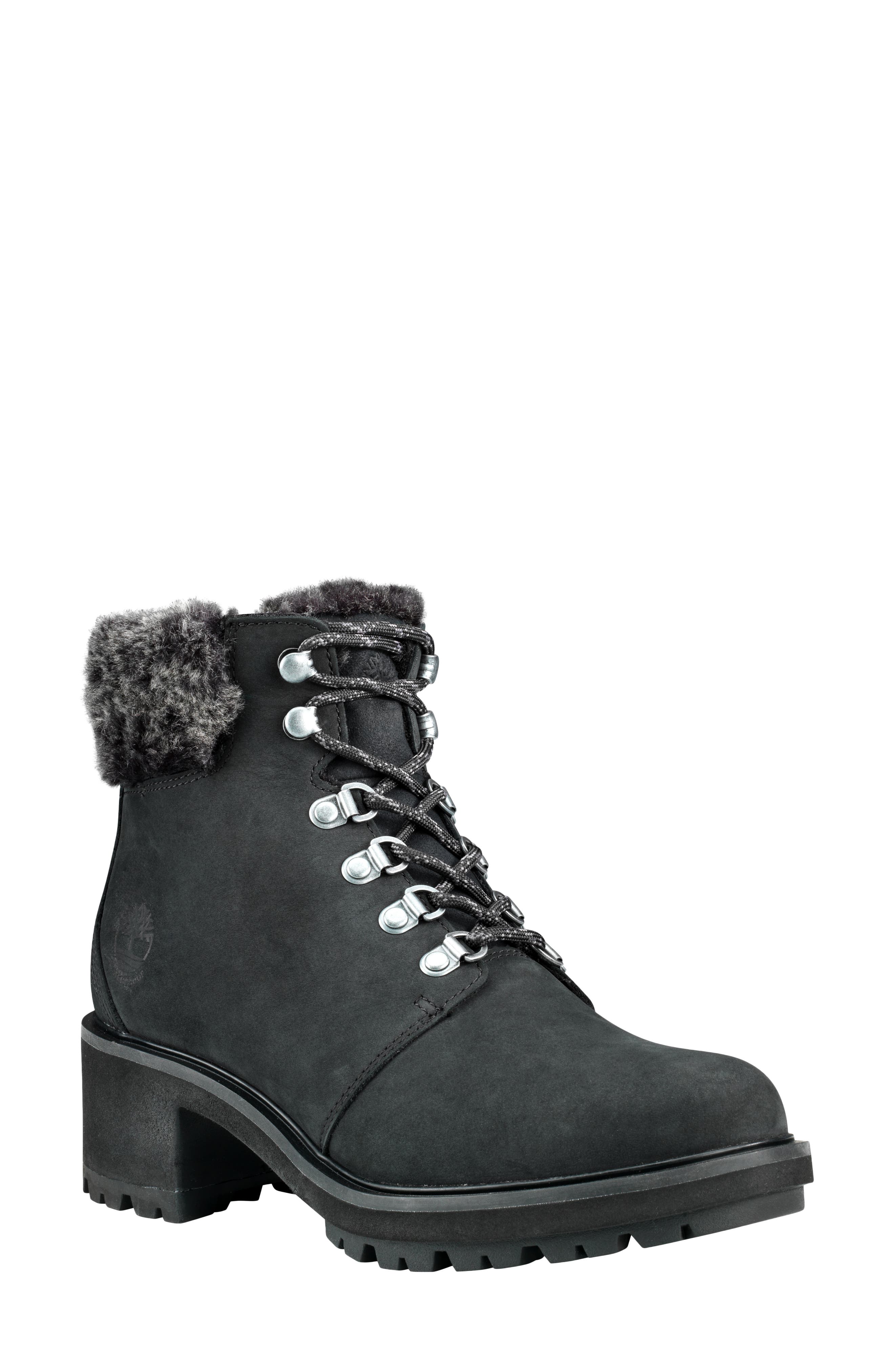 Timberland Kinsley Waterproof Faux Fur Lined Boot, Main, color, 
