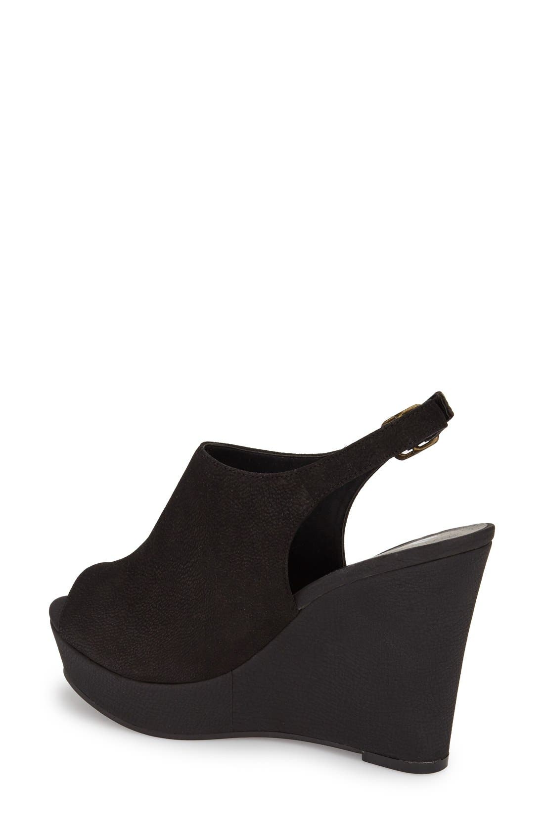 BP. 'Roundabout' Slingback Peep Toe Wedge, Alternate, color, 