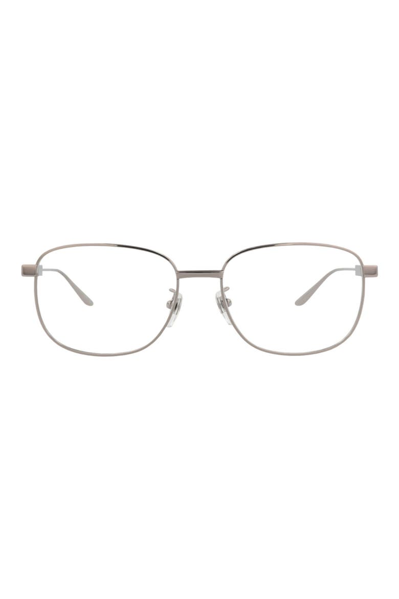 Novelty 57mm Rectangle Optical Glasses, Main, color, RUTHENIUM TRANSPARENT
