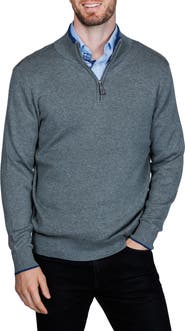 TailorByrd Fine Knit Quarter Zip Sweater
