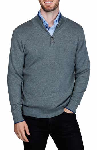 TailorByrd Fine Knit Quarter Zip Sweater