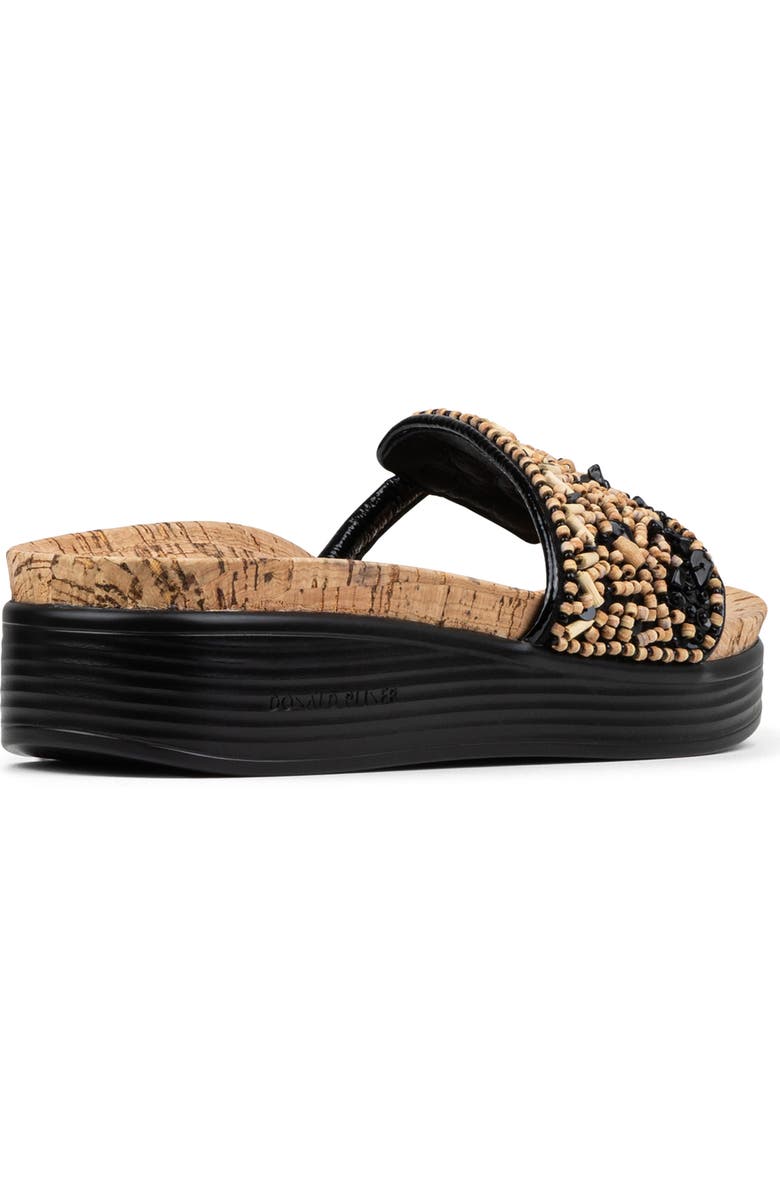 Donald Pliner Fifi Wedge Sandal, Alternate, color, Black/ Nature