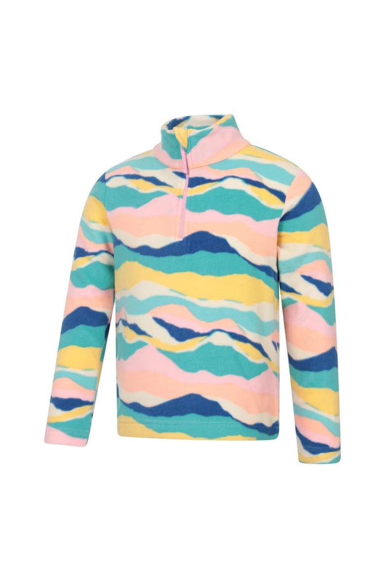 Childrens/Kids Endeavour Abstract Half Zip Fleece Top, Alternate, color, Mixed