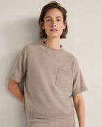 Haven Well Within Featherweight Cashmere Rolled Hem Sweater Tee