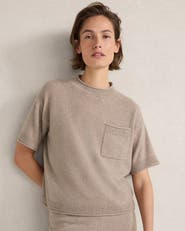 Haven Well Within Featherweight Cashmere Rolled Hem Sweater Tee