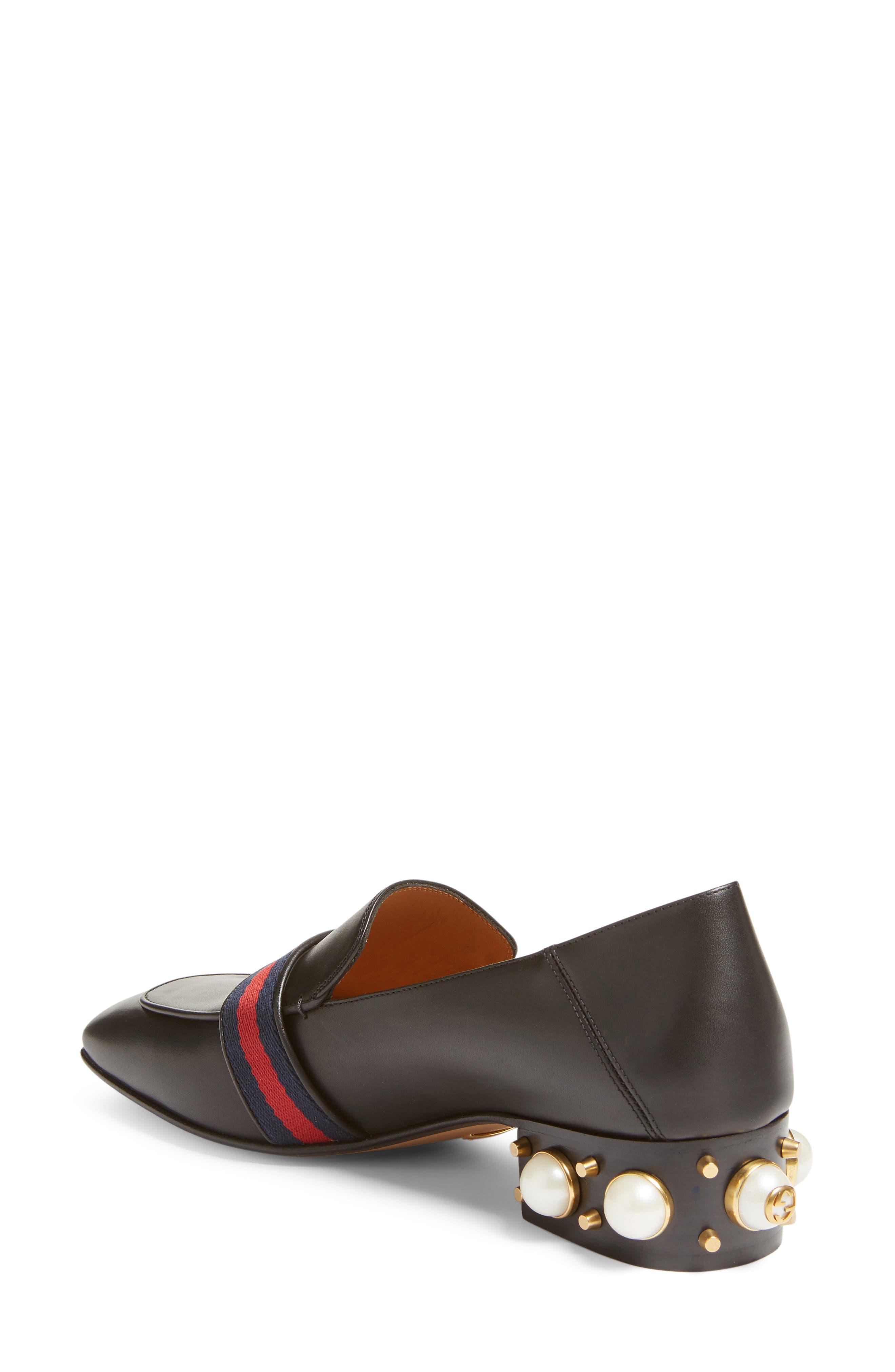 Gucci Embellished Heel Loafer, Alternate, color, 