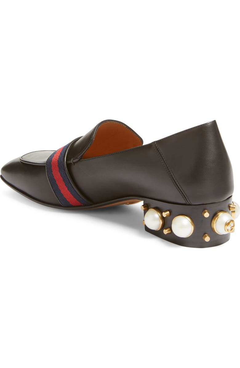 Gucci Embellished Heel Loafer, Alternate, color,