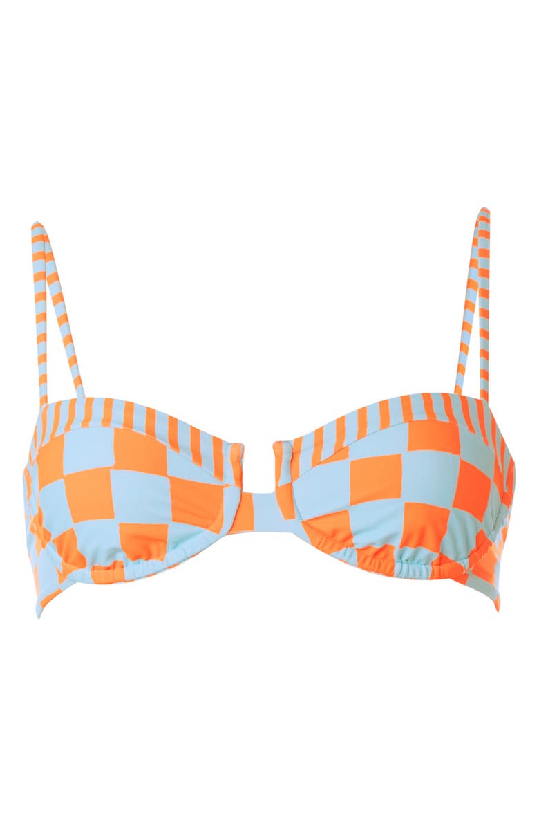 Maaji Roseland Breeze Beat Reversible Bikini Top, Alternate, color, Open Blue