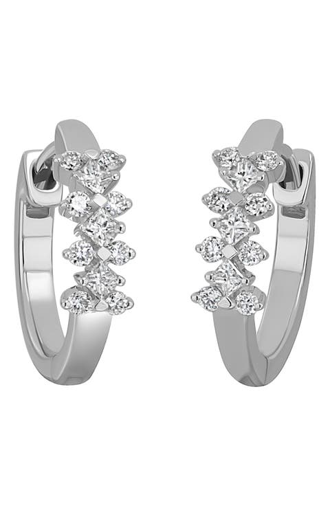 Getty Diamond Hoop Earrings