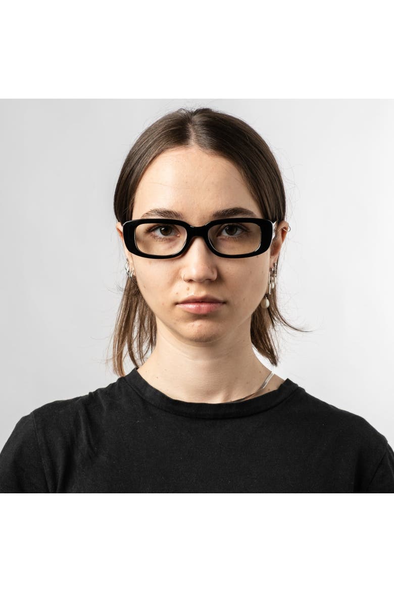 Bouquet Sunglasses, Alternate, color, Gloss Black - Clear Lens