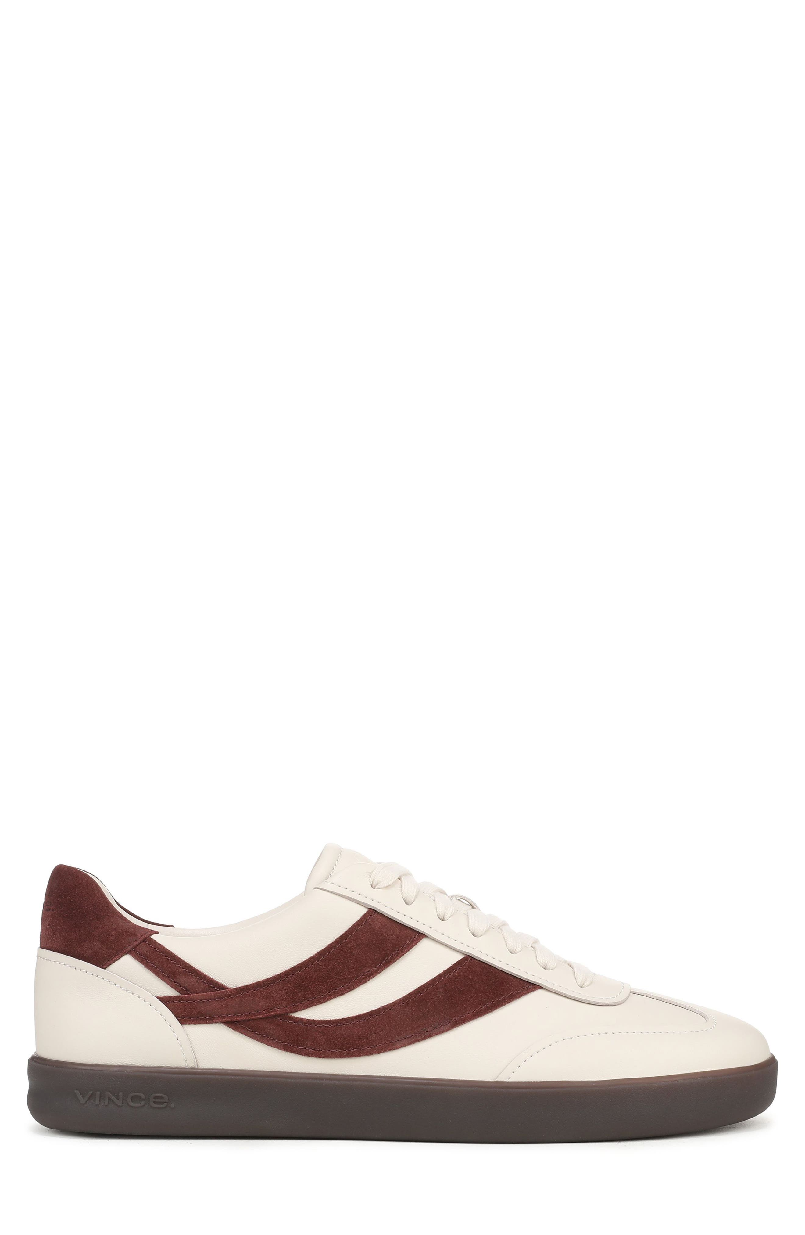 Oasis Sneaker, Alternate, color, PEBBLE WHITE/ CHOCOLATE PLUM