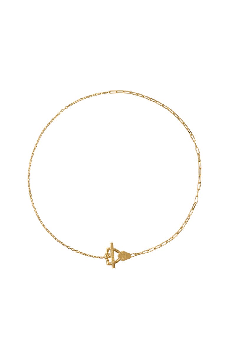Shield Necklace, Main, color, Gold