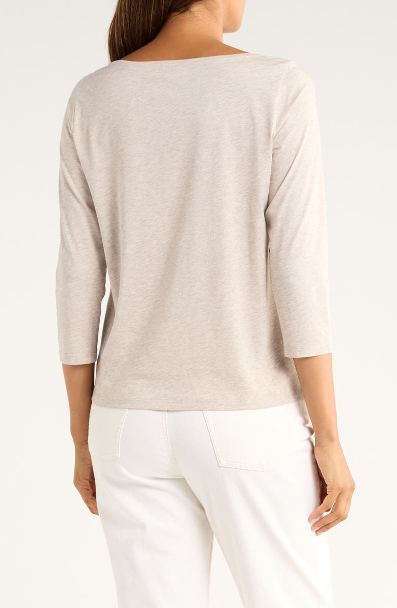 Eileen Fisher Bateau Neck Jersey Top, Alternate, color, Dove
