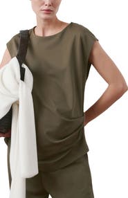 MANGO Ruched Boat Maternity Tank