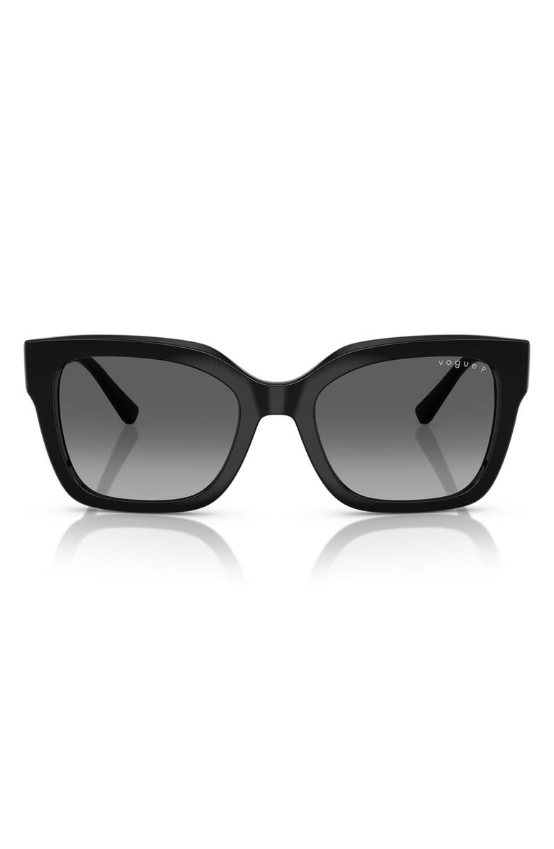 VOGUE 54mm Polarized Square Sunglasses, Alternate, color, Black Polarized