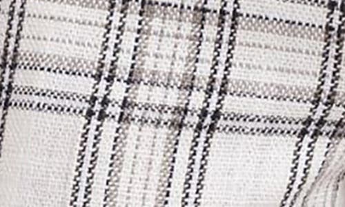Paisley & Gray Downing Slim Flat Front Plaid Cotton Blend Dress Pants In White