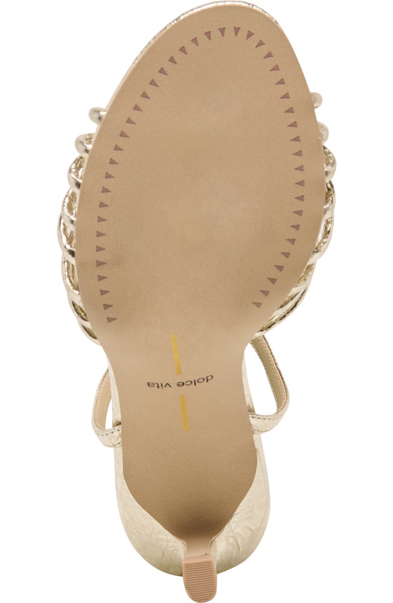 Dolce Vita Isebel Ankle Strap Sandal, Alternate, color, Platinum Distressed Leather