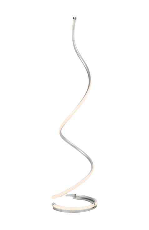Allure 38" Spiral LED Floor Lamp with Built-In 3-Way Dimmer Function