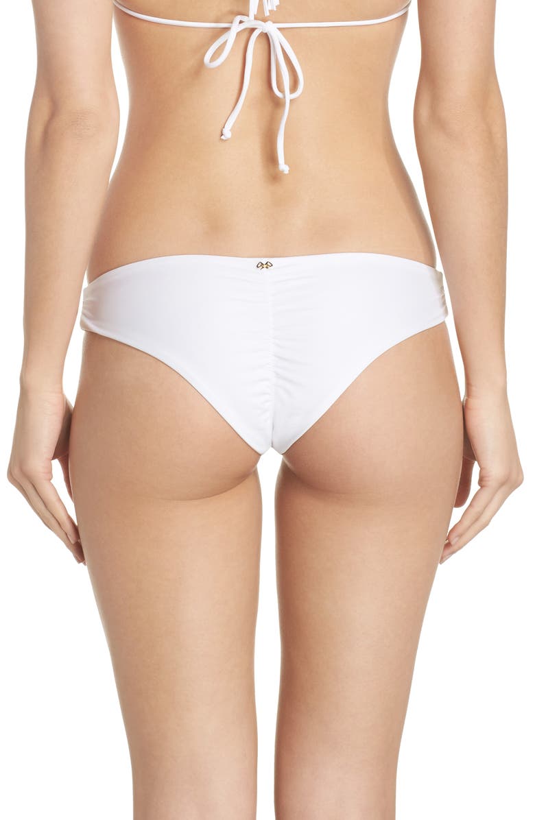 PQ SWIM PilyQ Ruched Bikini Bottoms, Alternate, color, Water Lily