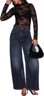 Fleur Du Mal High Neck Lace Bodysuit