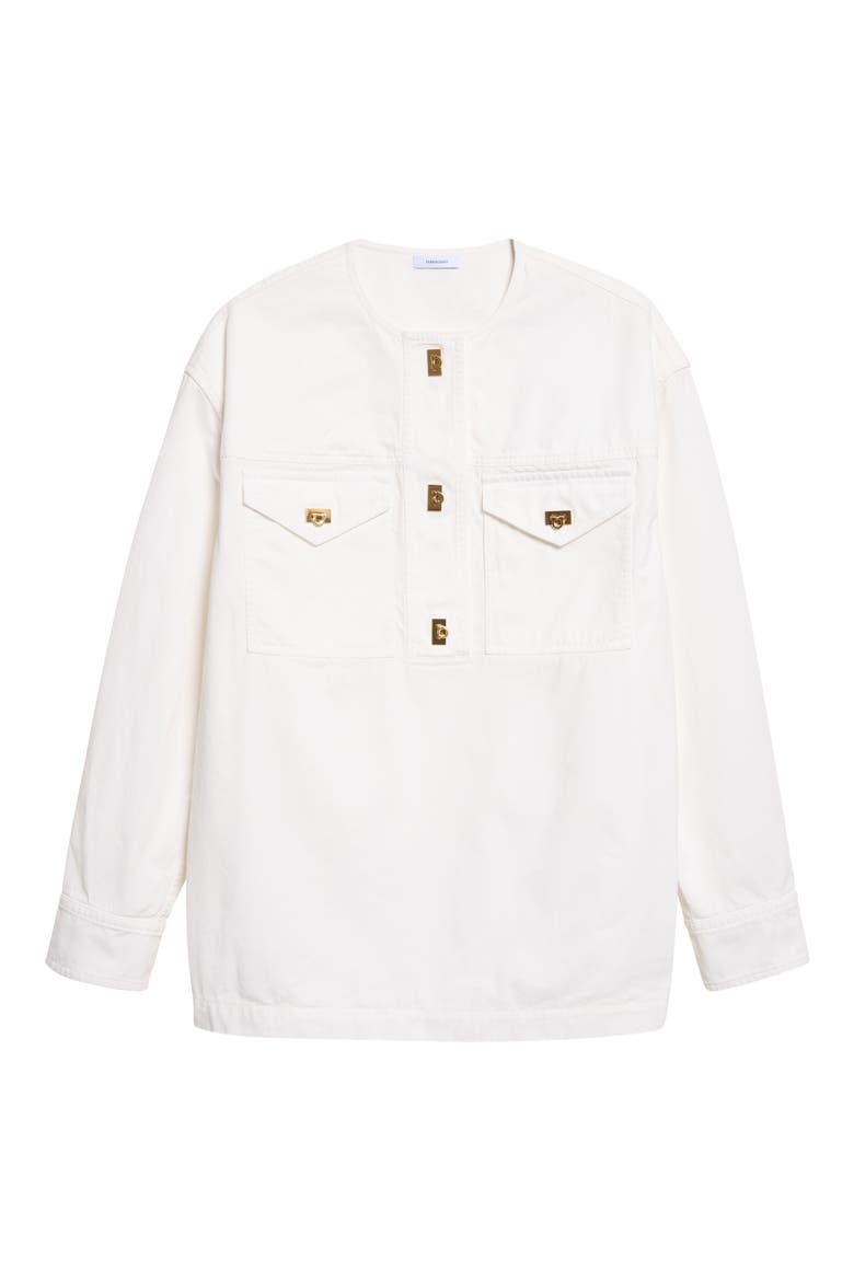 Brushed Cotton Gabardine Pullover Shirt, Main, color, MASCARPONE