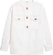 FERRAGAMO Brushed Cotton Gabardine Pullover Shirt