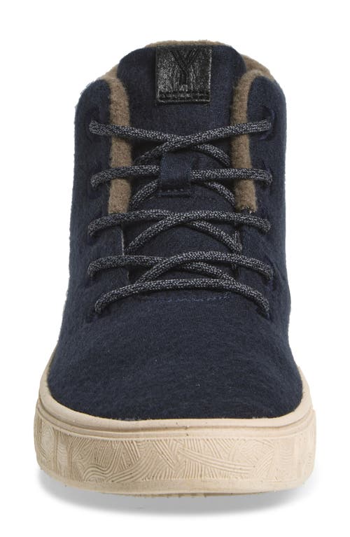 Yy Nation Alto Water Resistant Wool Blend High Top Sneaker In Sky Captain/natural