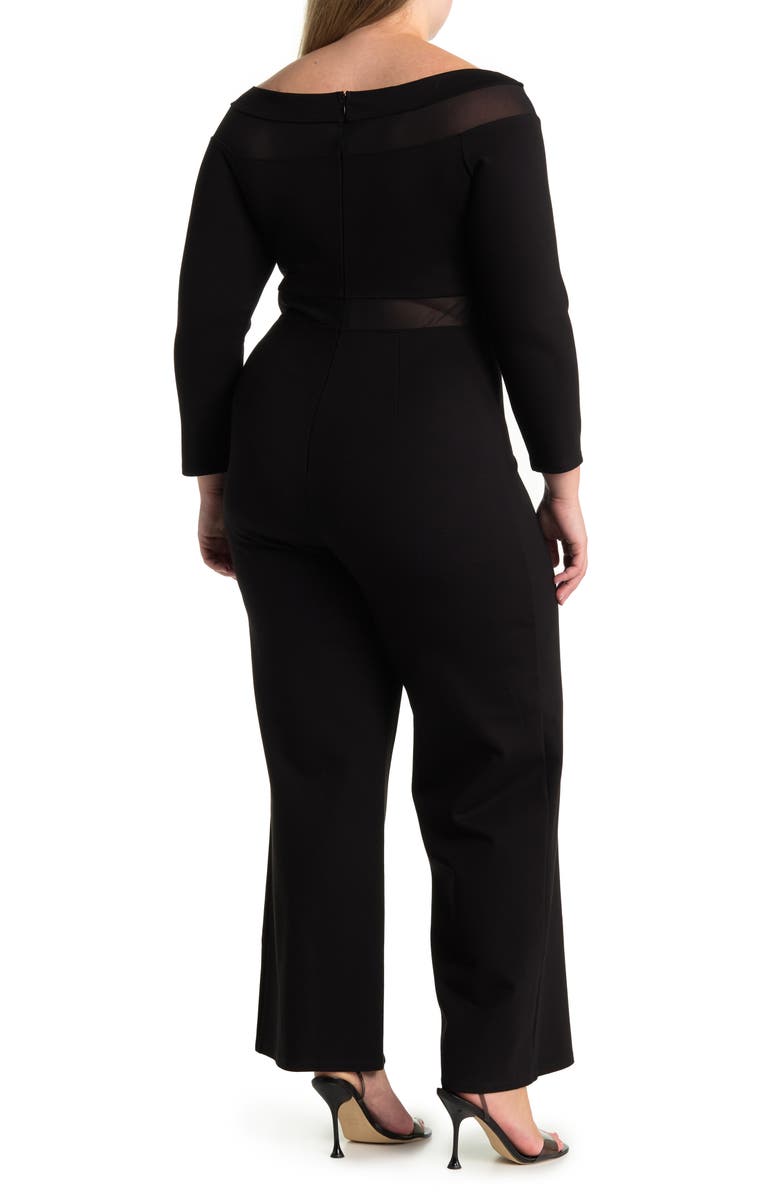 BY DESIGN Coleen Off the Shoulder Jumpsuit, Alternate, color, Black