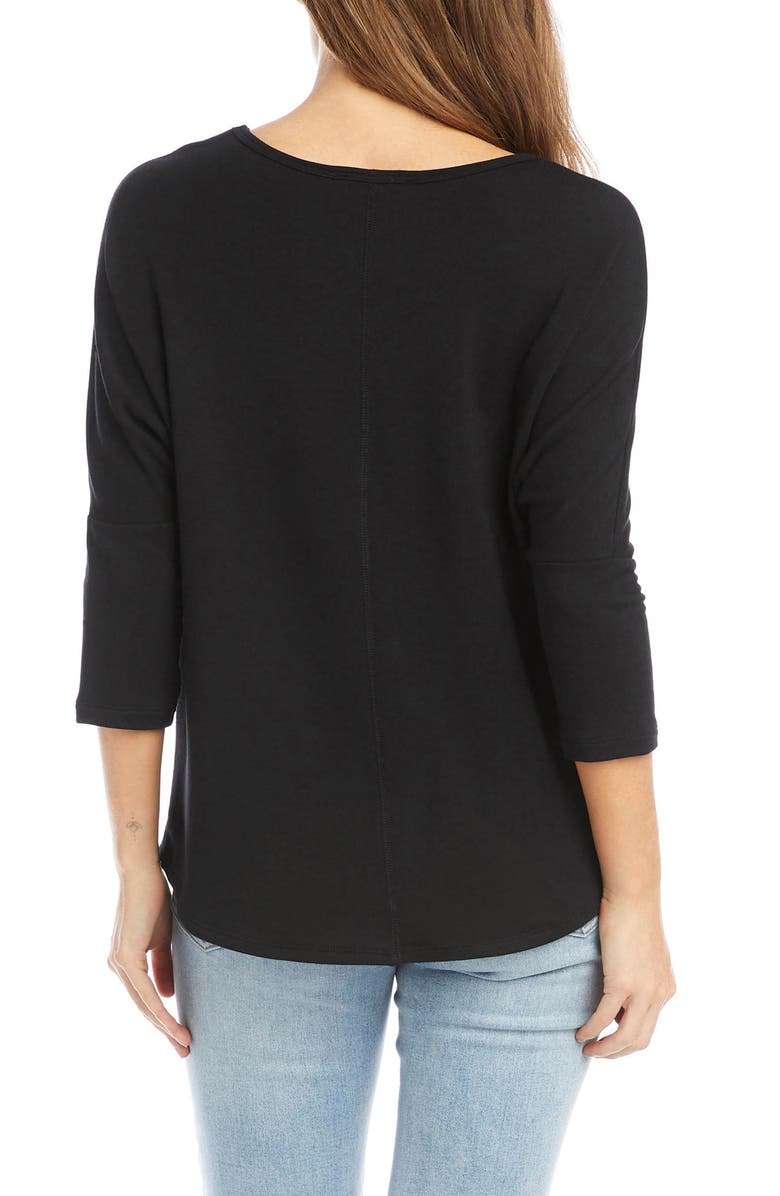 Karen Kane Three-Quarter Sleeve Pick-Up Top, Alternate, color,