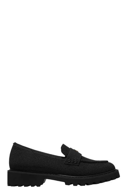 Round-Toe Platform Chunky Heel Loafers (Francesca)