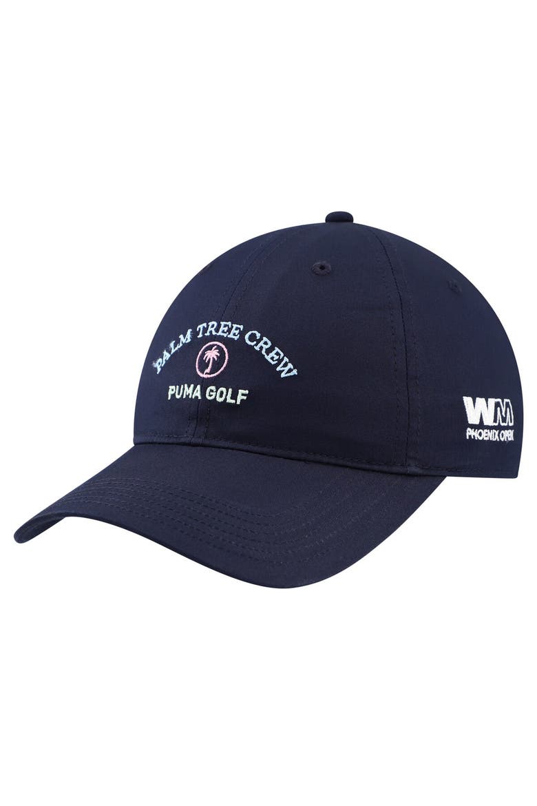 Men's Puma x PTC Navy WM Phoenix Open Dad Adjustable Hat, Main, color, Navy