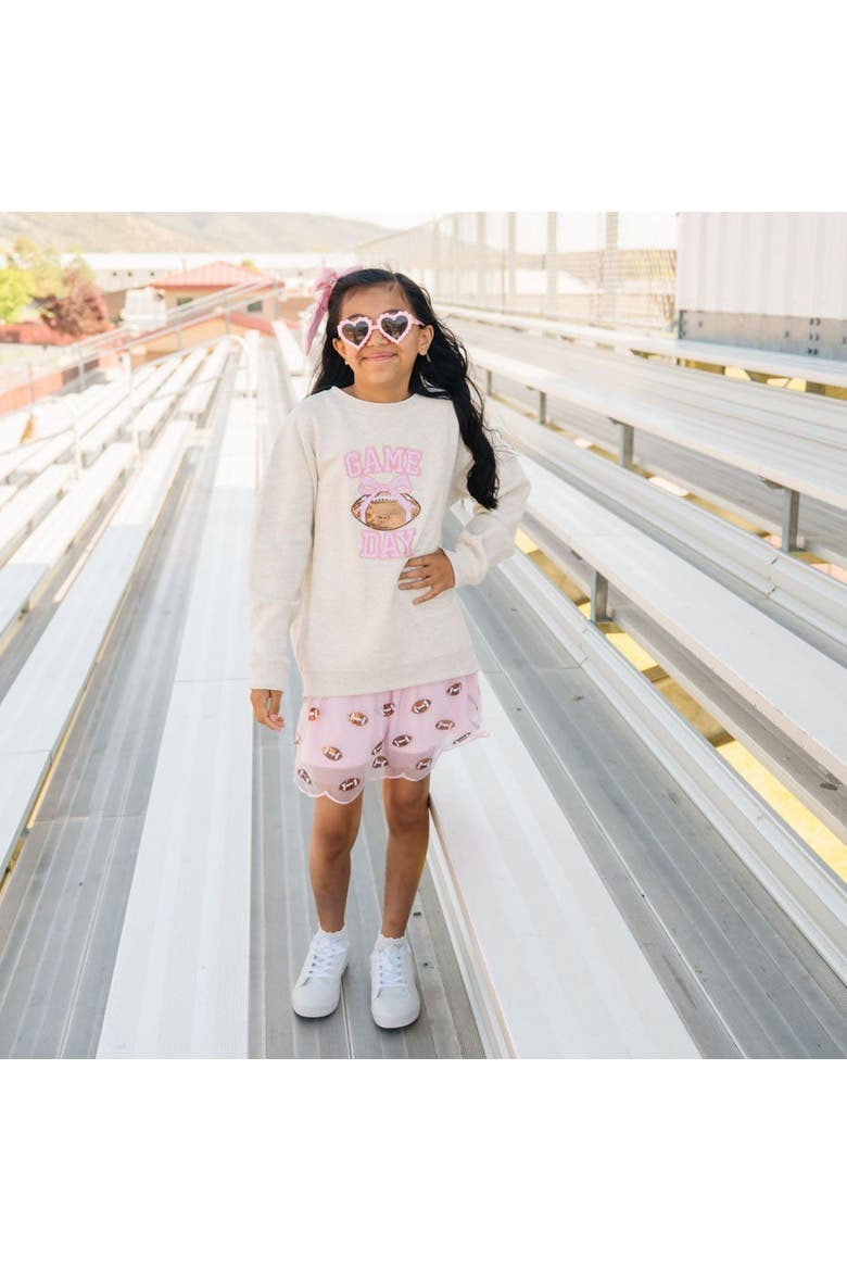 Mini Sequin Footballs Tutu Skirt, Alternate, color, Pink