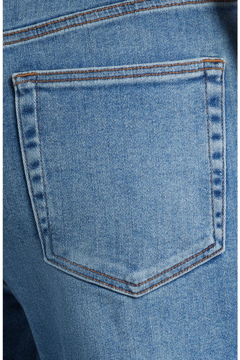 Le Slim Palazzo Raw Hem High Waist Wide Leg Jeans, Alternate, color, CLUE RAW AFTER