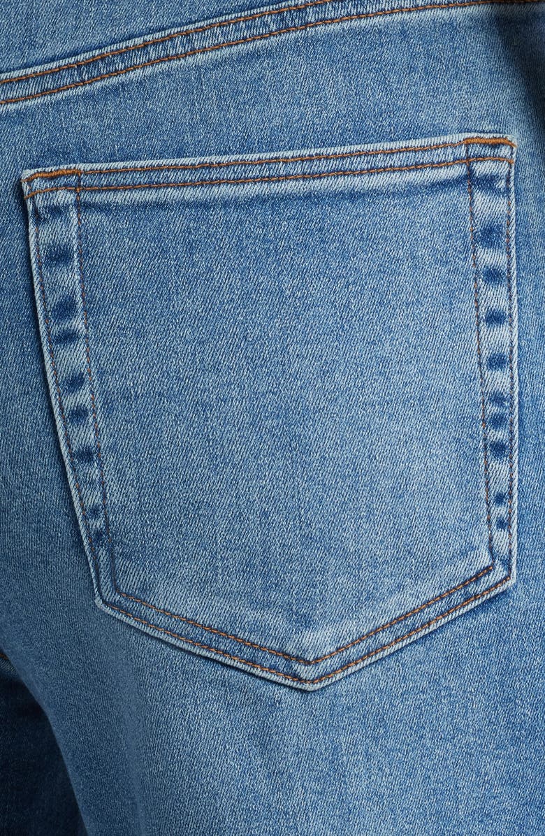 FRAME Le Slim Palazzo Raw Hem High Waist Wide Leg Jeans, Alternate, color, Clue Raw After