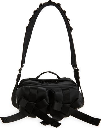 Simone Rocha Beaded Classic Bow Nylon Crossbody Camera Bag