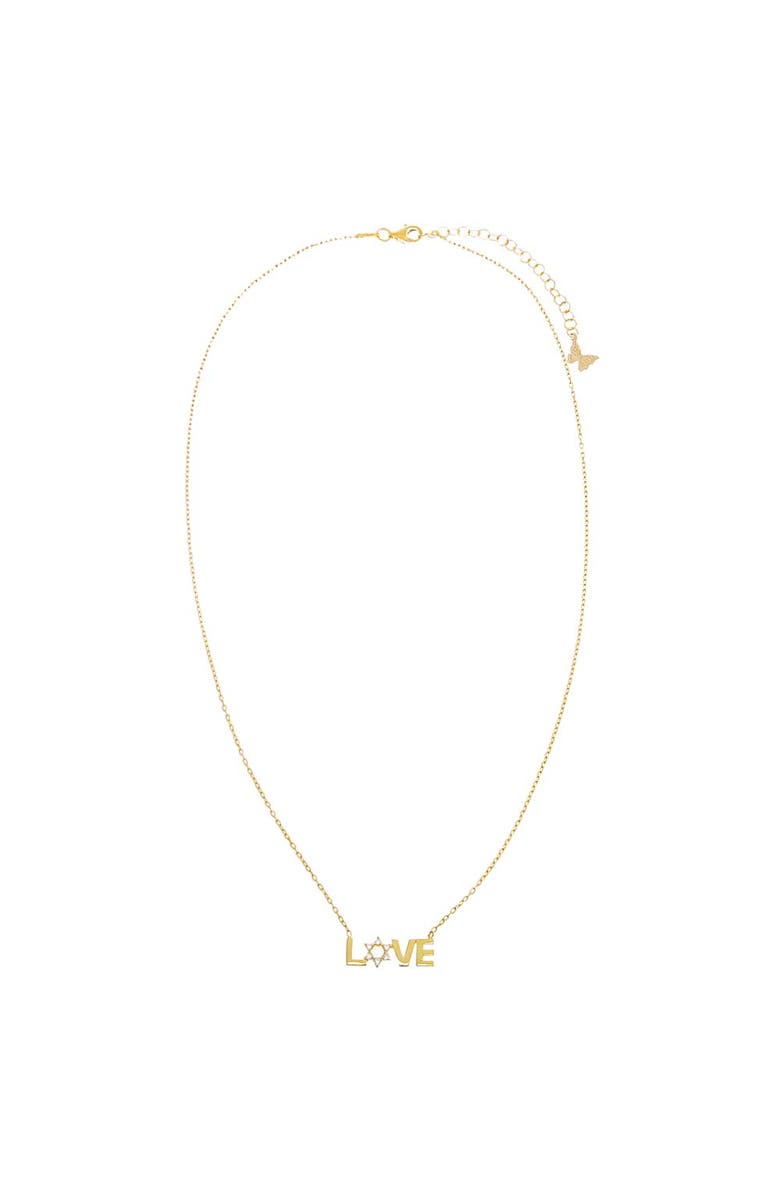 BY ADINA EDEN CZ Star Of David Love Necklace, Alternate, color, 