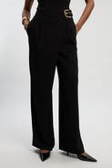 Karen Millen Tailored Crepe Buckle Trousers