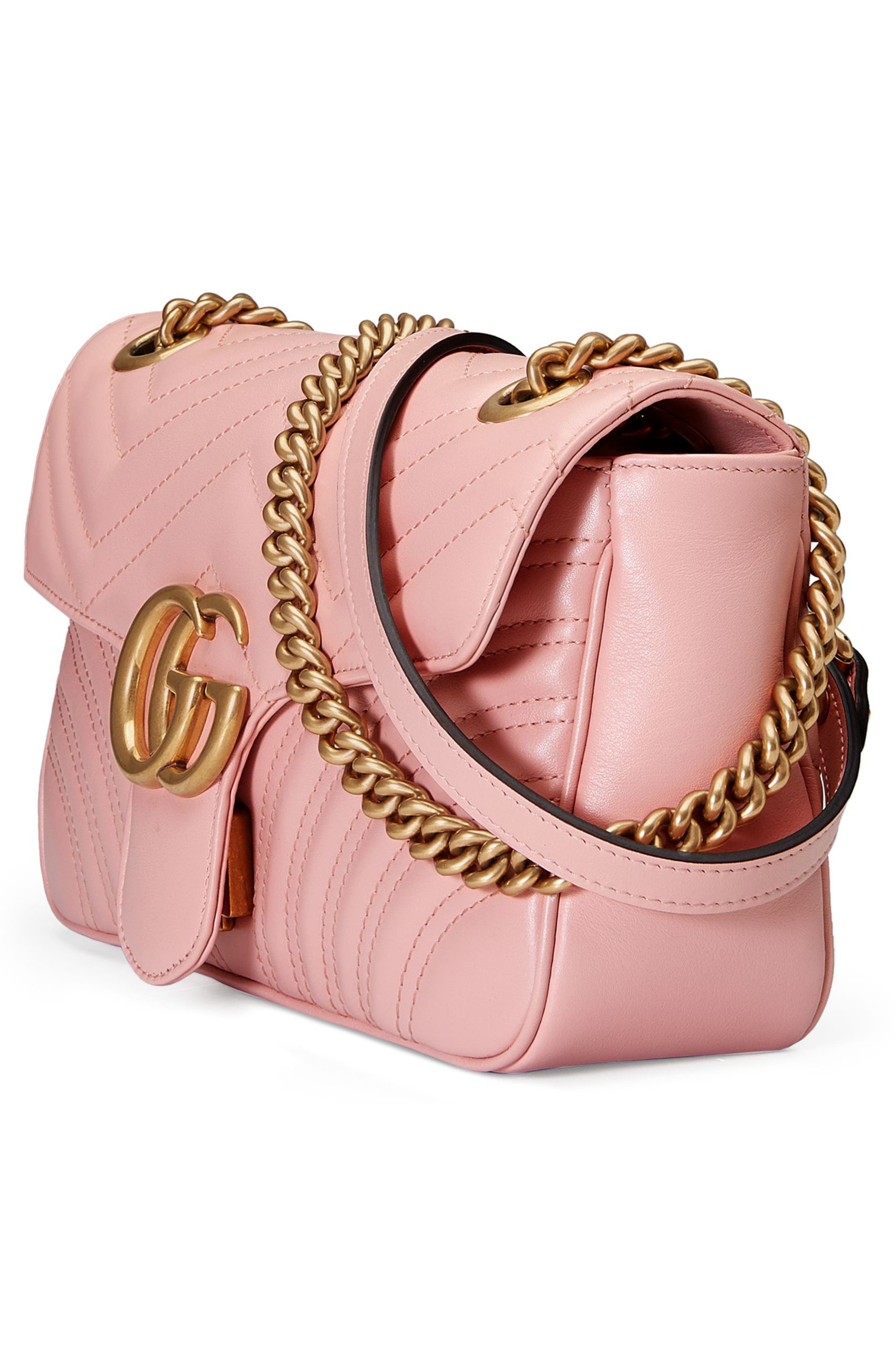 Gucci Small Matelassé Leather Shoulder Bag, Alternate, color, 