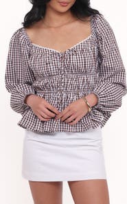 Petal & Pup Saphia Cotton Gingham Top