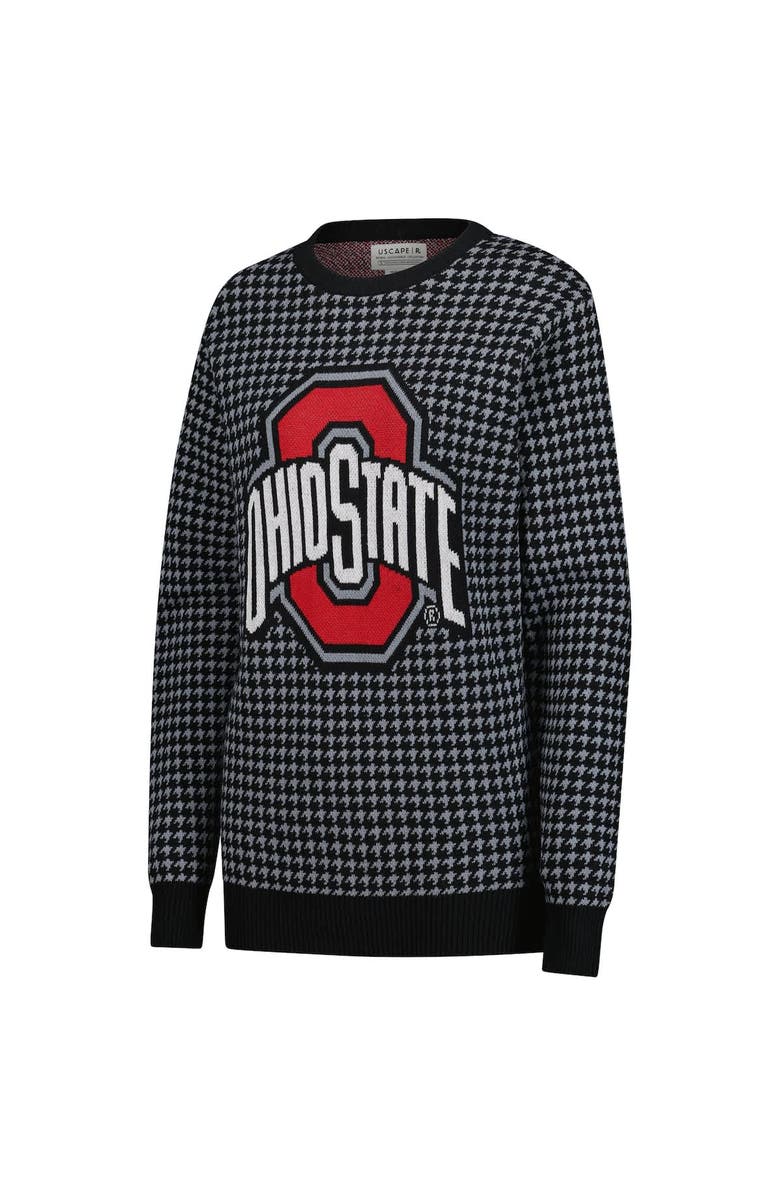 Uscape Apparel Unisex Uscape Apparel Black Ohio State Buckeyes Renew Knit Vintage Houndstooth Sweater, Alternate, color, Black