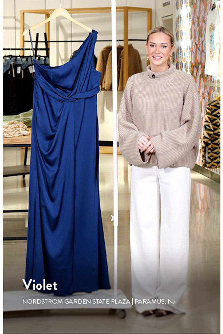 One-Shoulder Satin Gown video