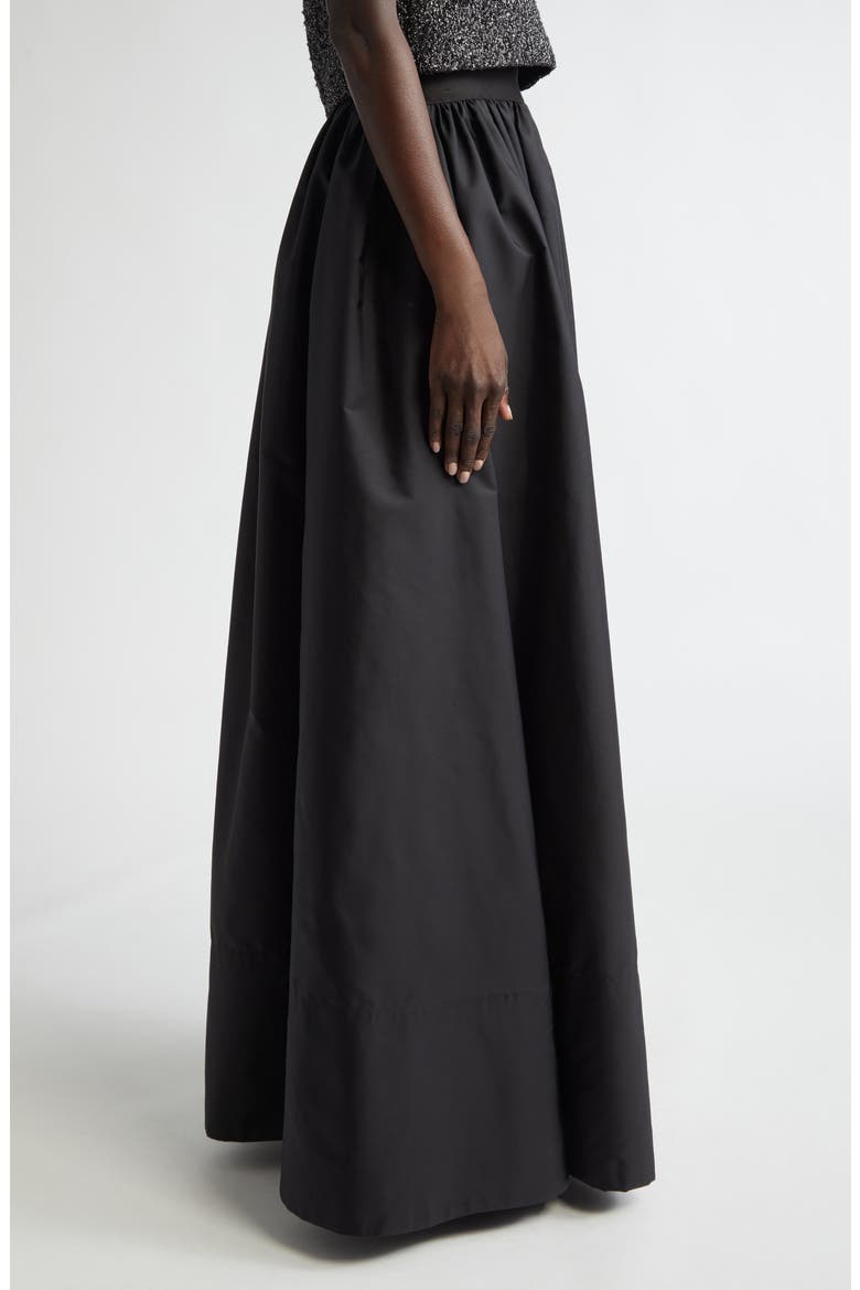 Taffeta Skirt, Alternate, color, BLACK