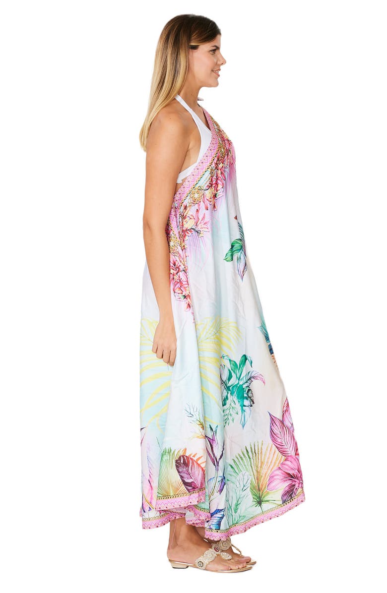 RANEES Tropical Paradise Cover-Up Dress, Alternate, color, Pink Multi