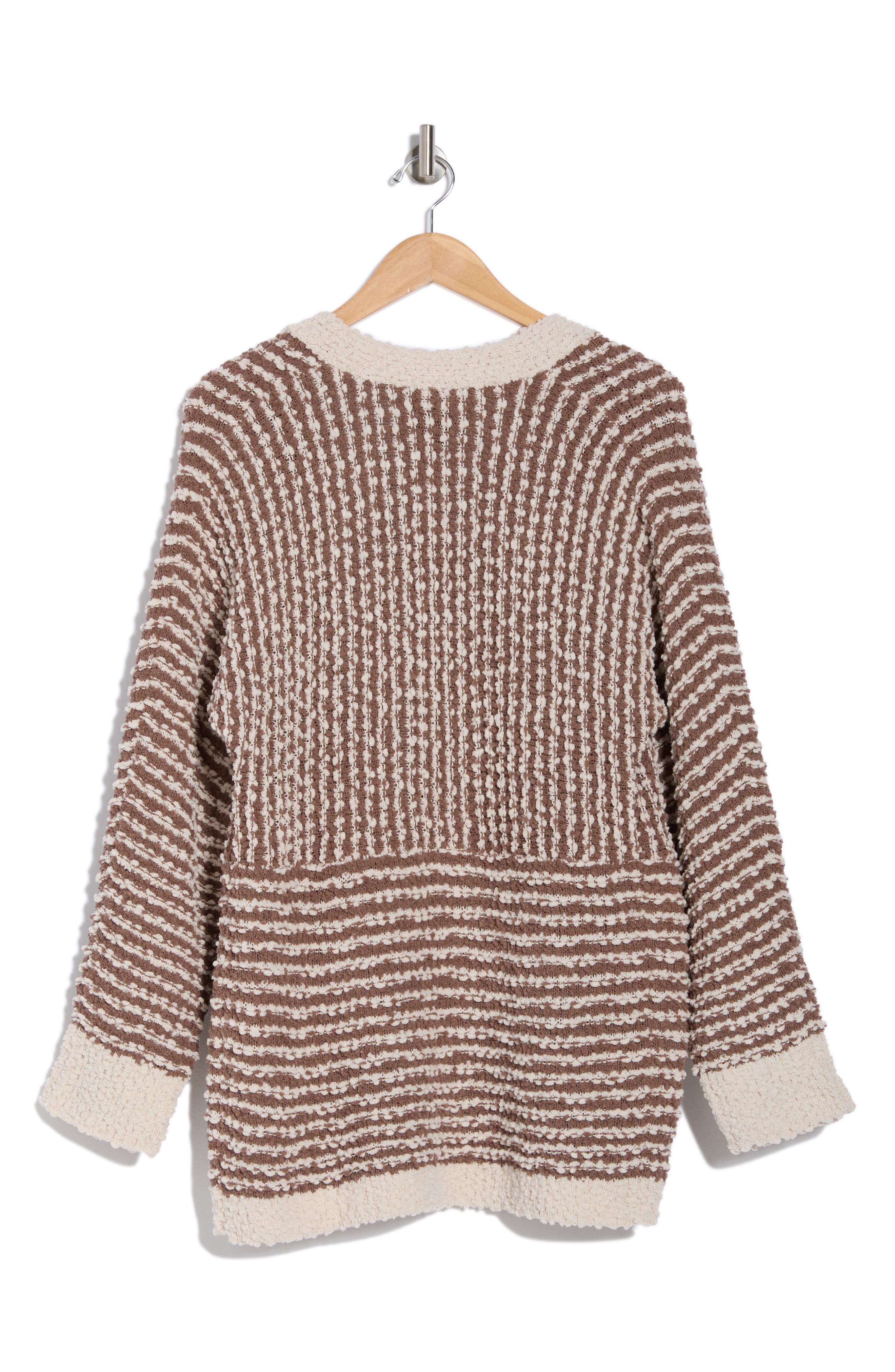 Bobeau Geometric Popcorn Boucle Cardigan (Women) | Nordstromrack